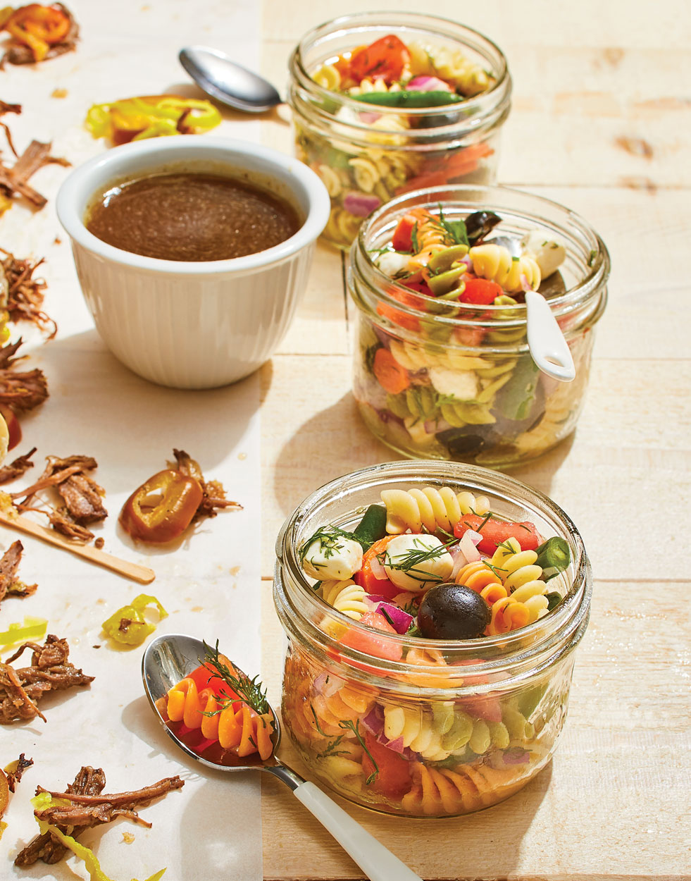 Bean & Carrot Pasta Salad with mozzarella and dill Recipe