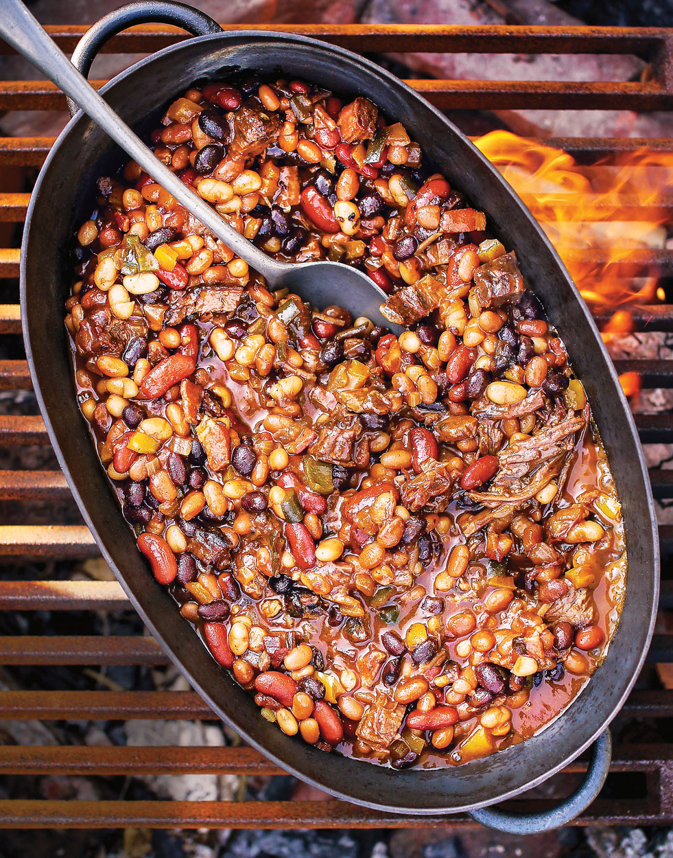 Brisket Baked Beans (four beans, mucho brisket) Recipe