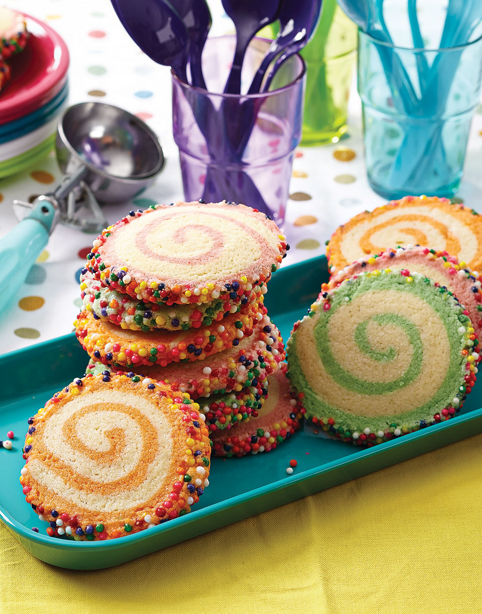 Cake Batter Pinwheel Cookies Recipe