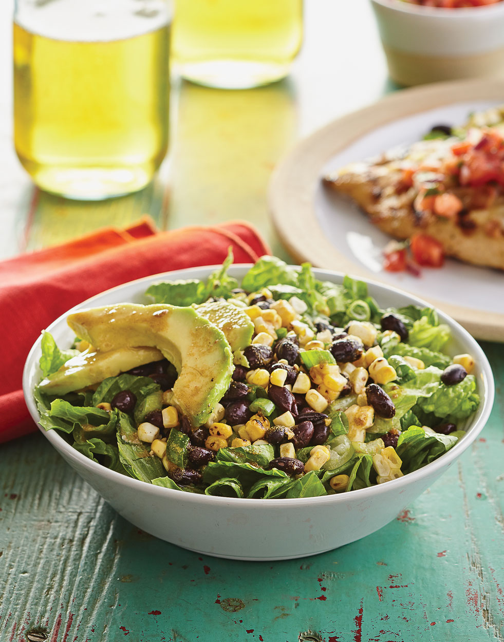 Charred Corn & Black Bean Salad with Avocado Recipe