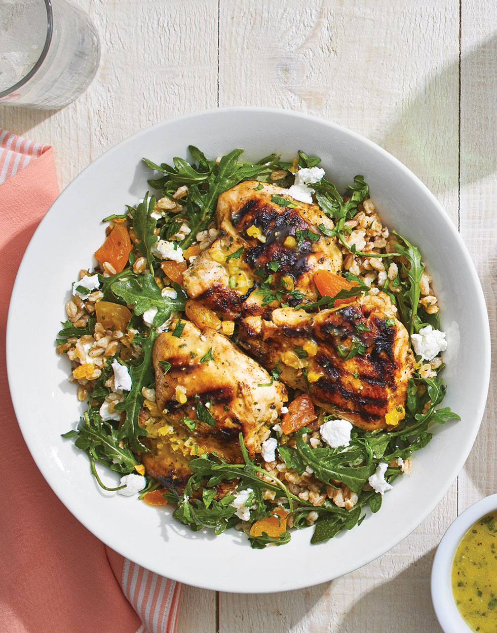 Chicken & Apricot Salad with farro Recipe