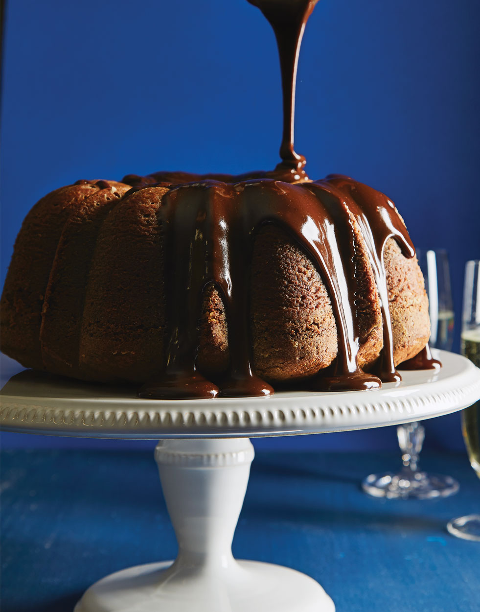 Chocolate-Sour Cream Pound Cake with Ganache Recipe
