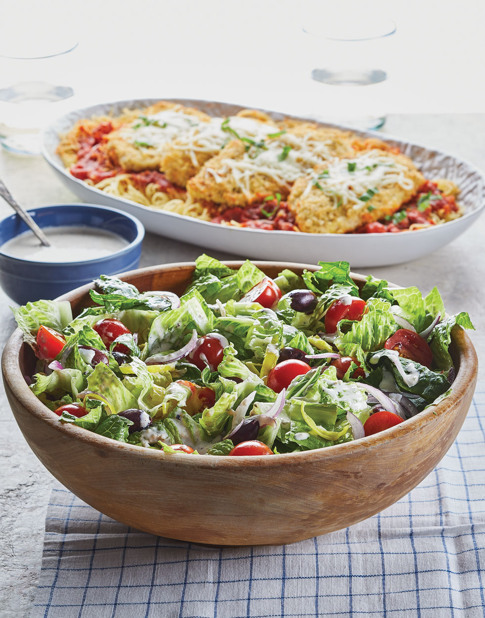 Crisp Italian Salad with Creamy Parmesan Dressing Recipe