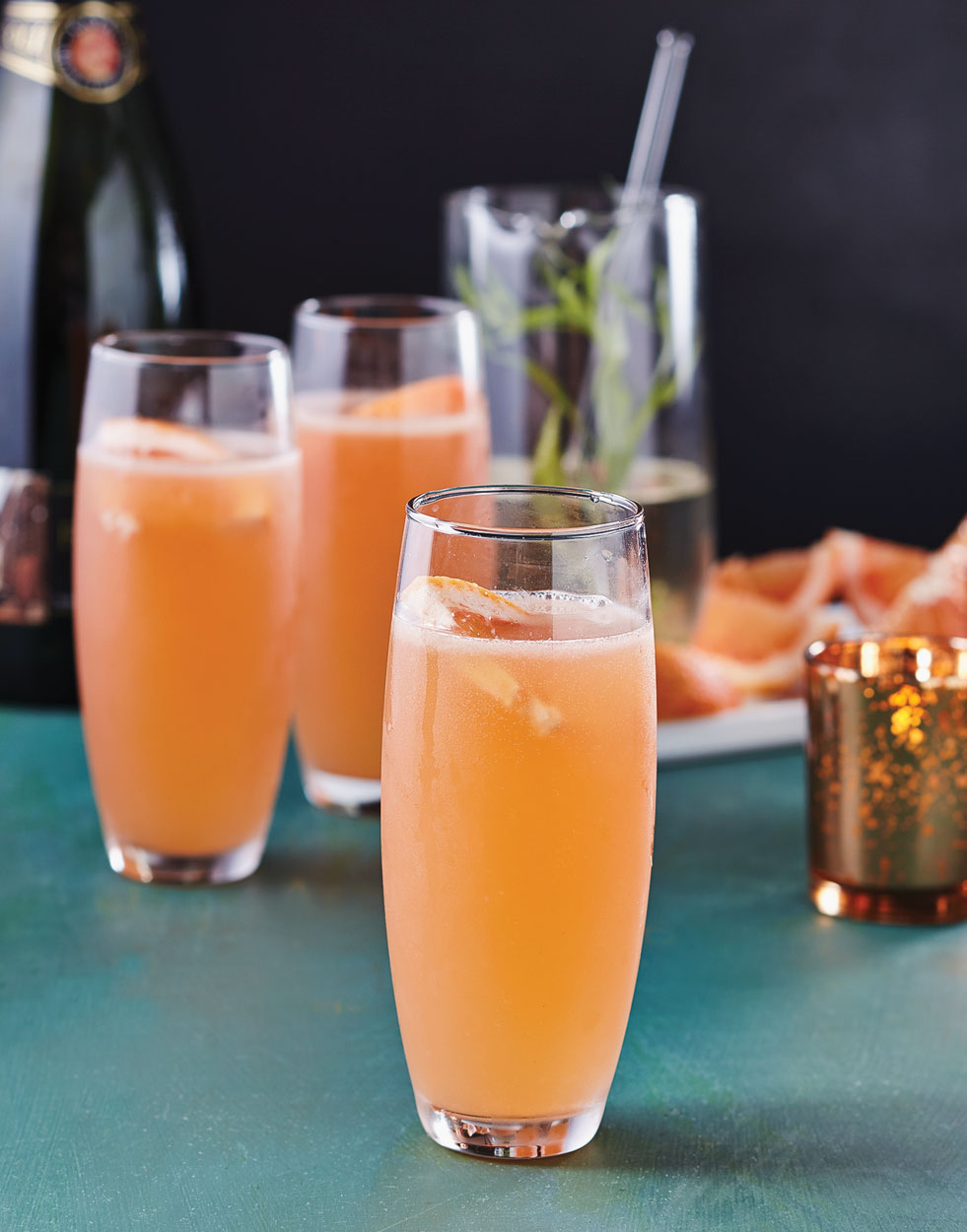 Grapefruit Spritzer with Tarragon Simple Syrup Recipe