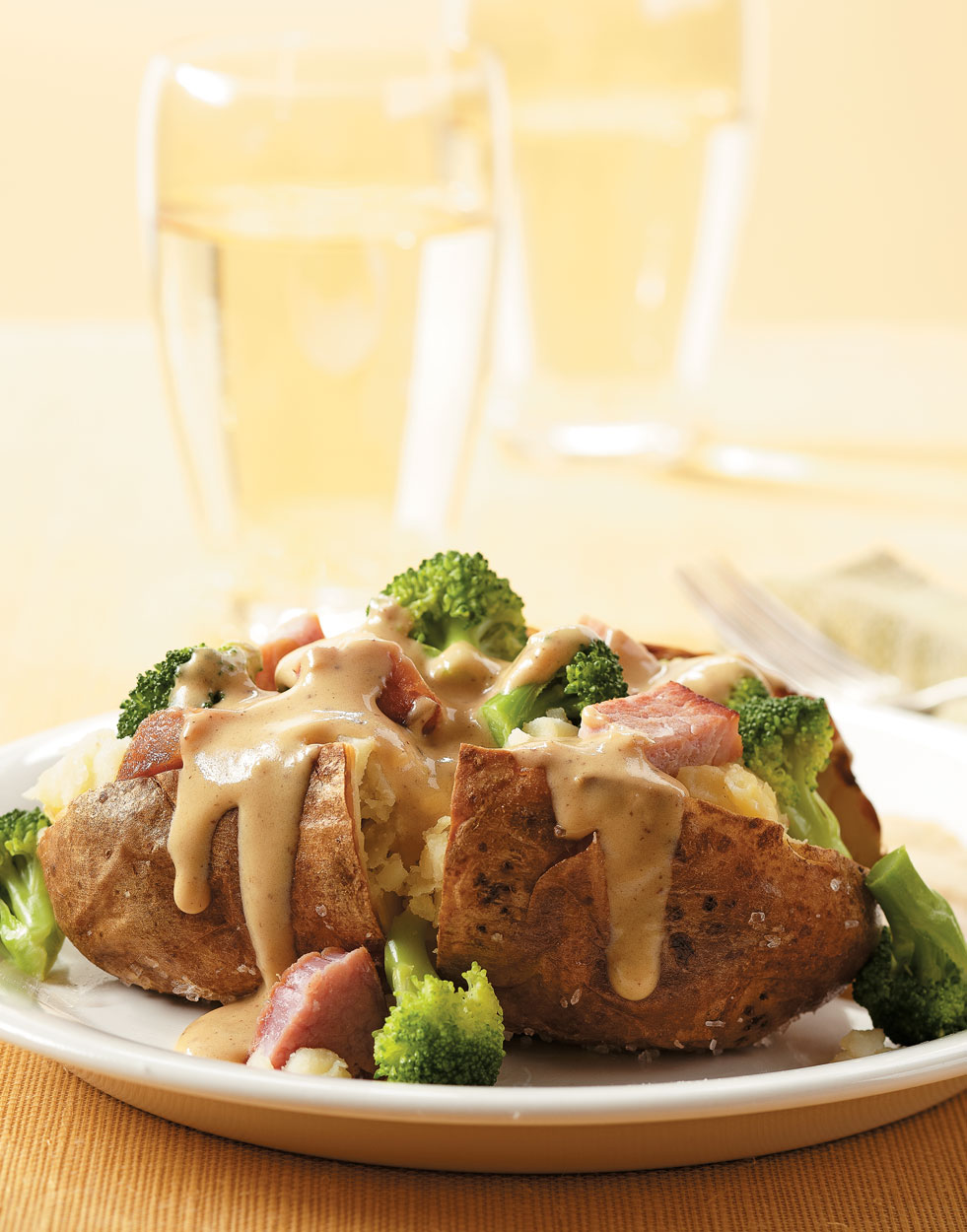 Ham, Cheese & Broccoli Baked Potato Recipe