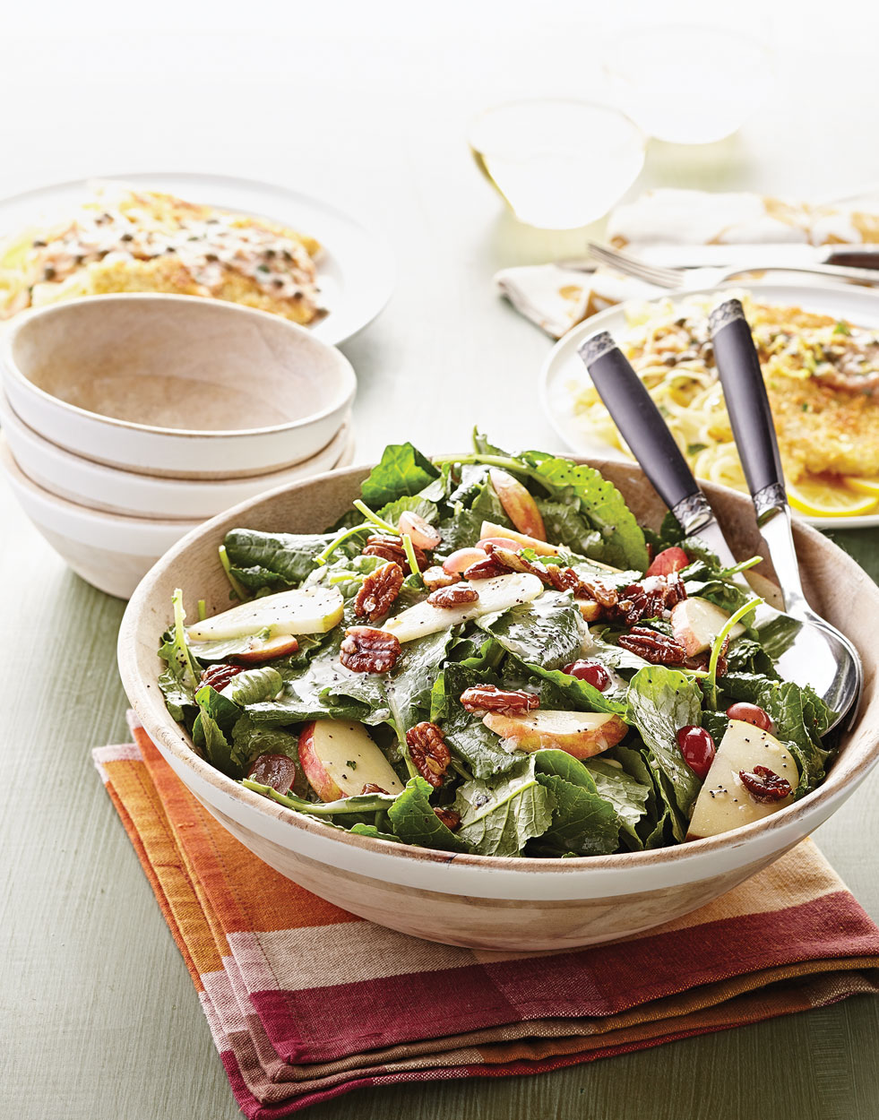 Kale & Apple Salad with Poppy Seed-Yogurt Dressing Recipe