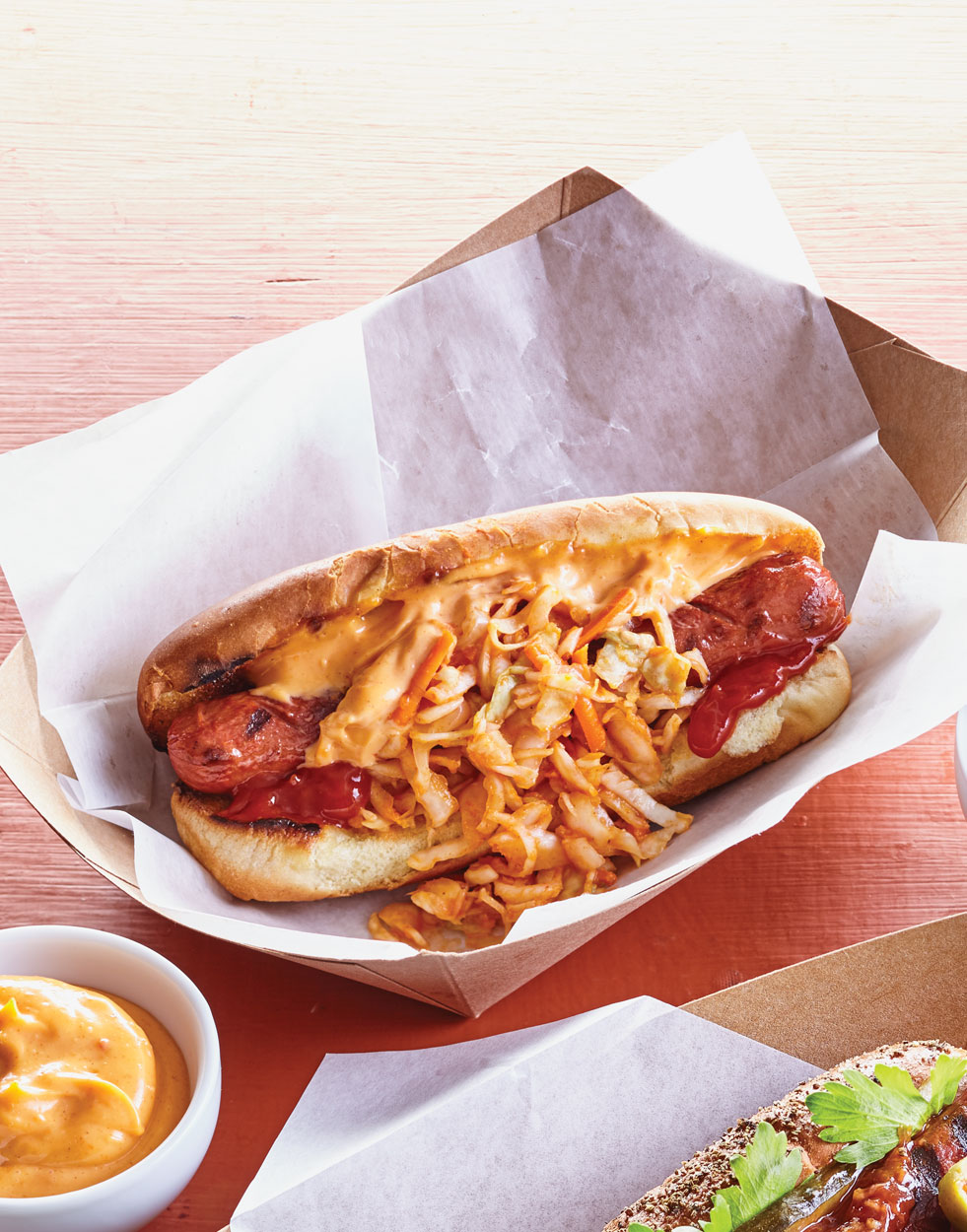 Kimchi Dogs with Spicy Ketchup & Mayo Recipe