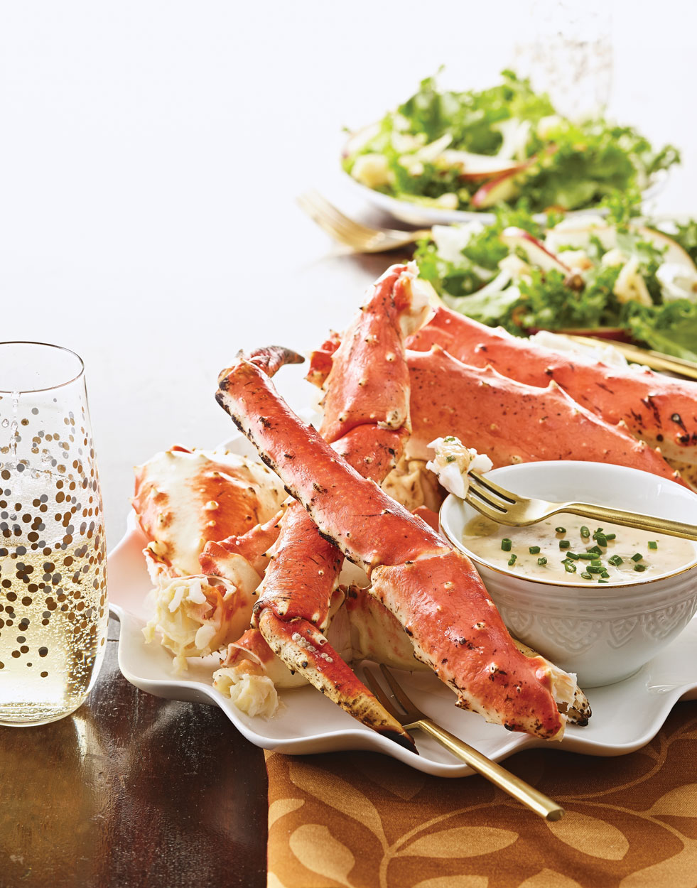 King Crab Legs with Champagne Beurre Blanc Recipe