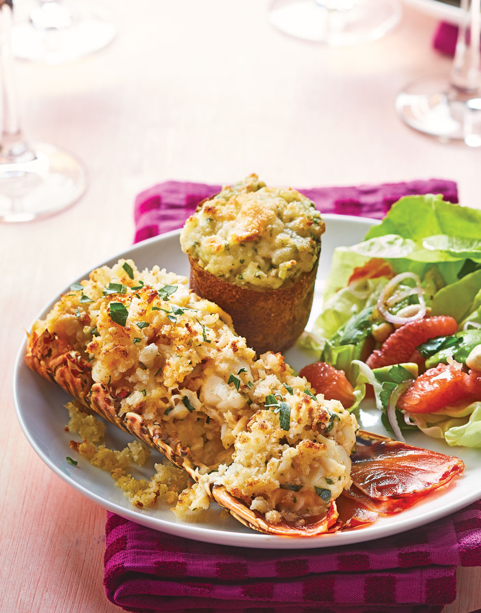 Lobster Thermidor for Two with Creamy Tarragon Sauce Recipe