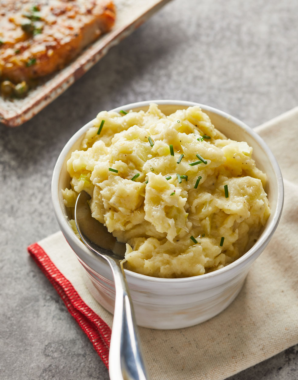 Mashed Golden Potatoes with leeks Recipe
