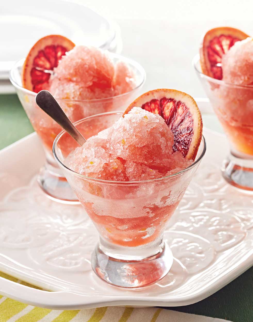 Negroni Granita with orange zest Recipe