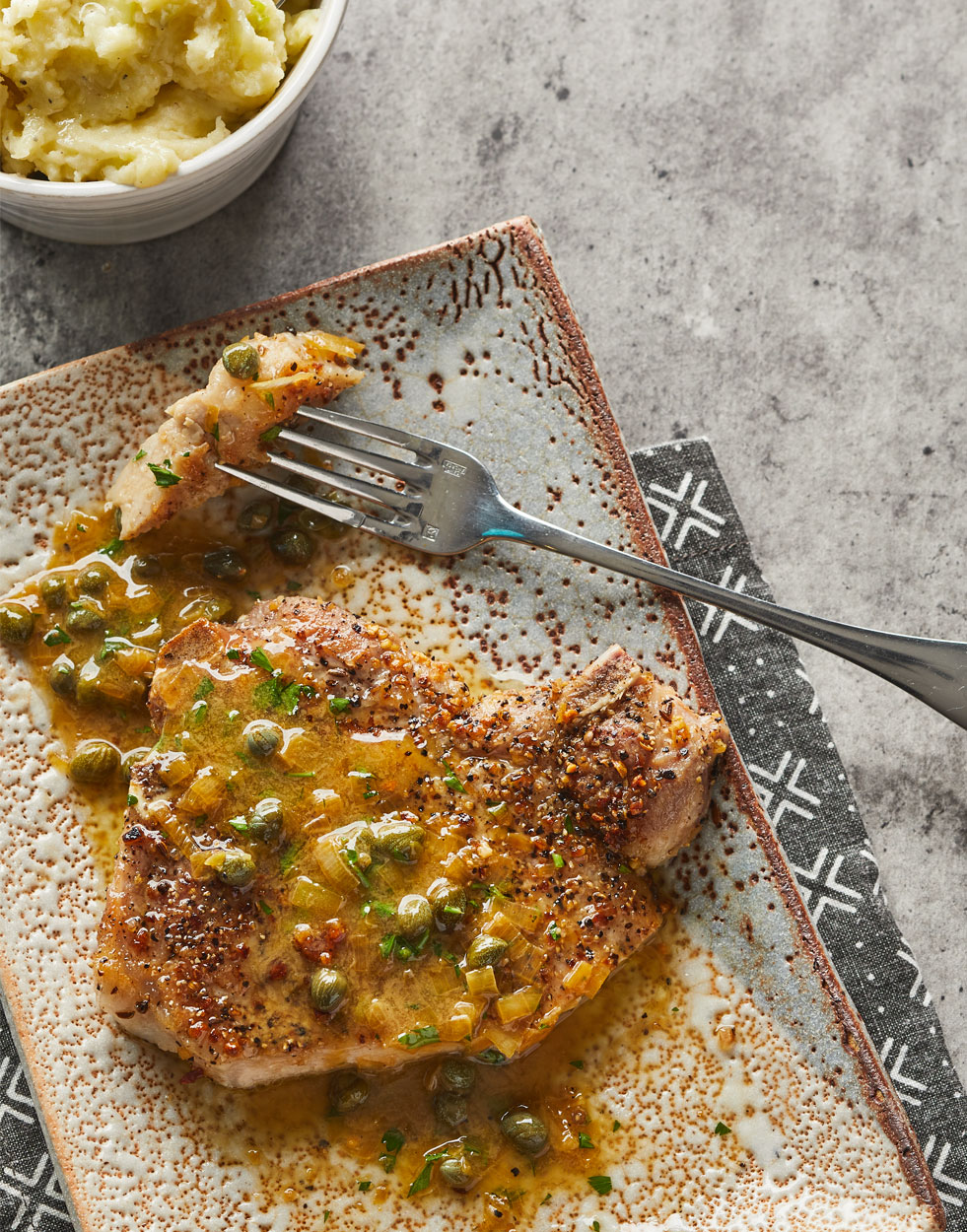 Pork Chops Piccata with Montreal steak seasoning Recipe