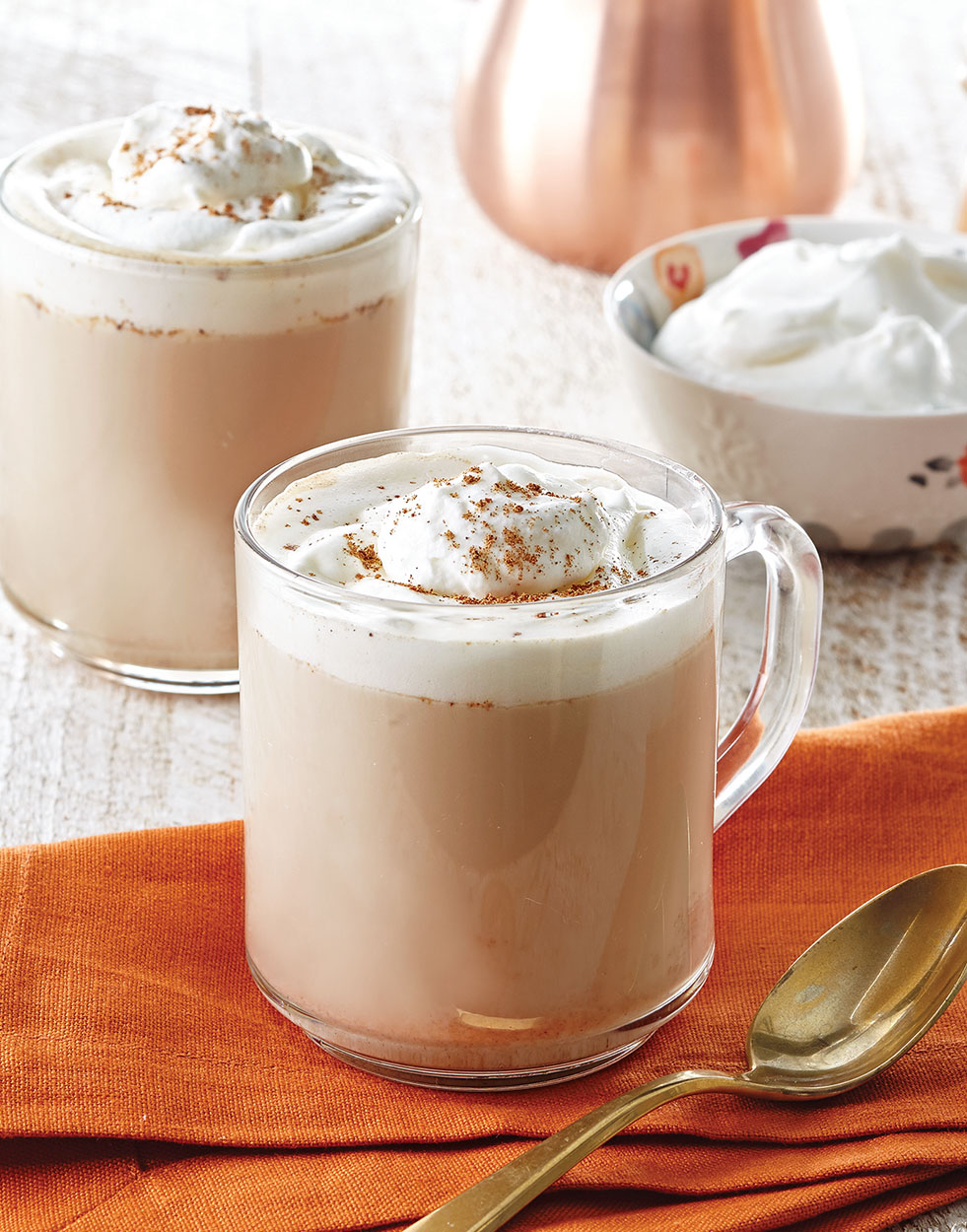 Pumpkin & Spice Lattes with whipped cream Recipe