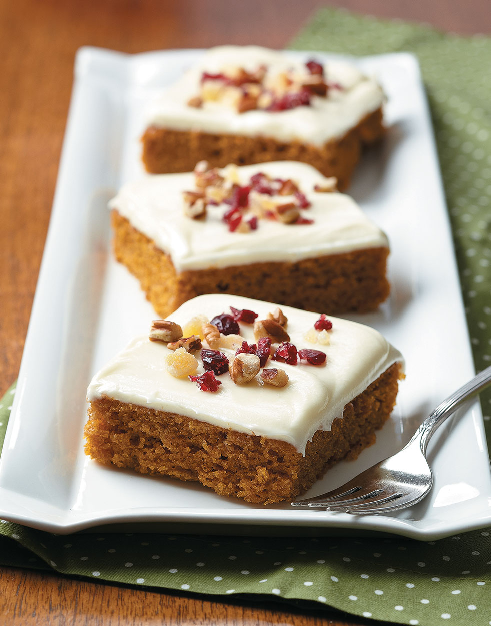 Pumpkin Bars with White Chocolate-Cream Cheese Frosting Recipe