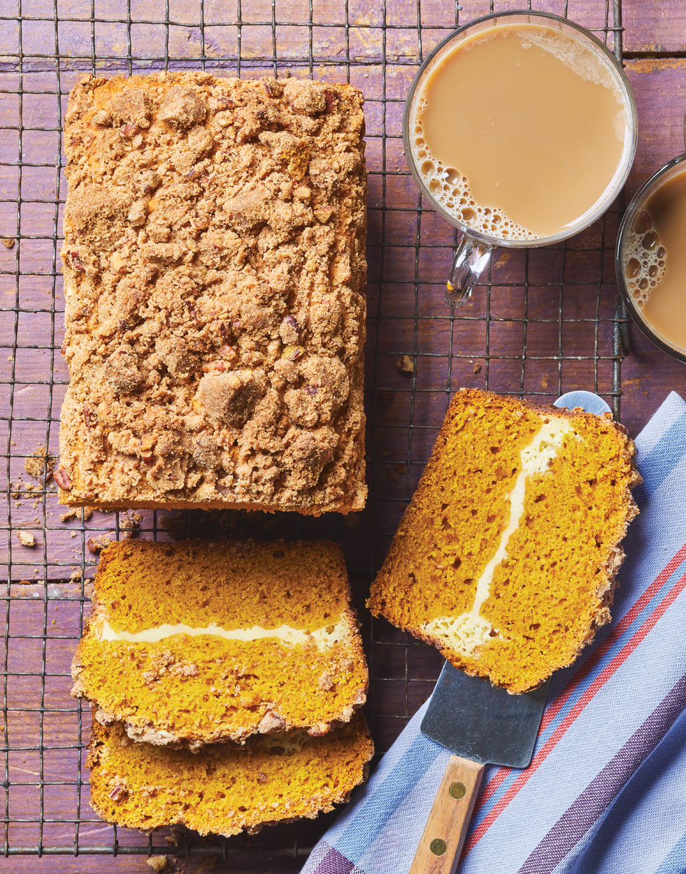 Pumpkin Bread with Cream Cheese & Streusel Recipe