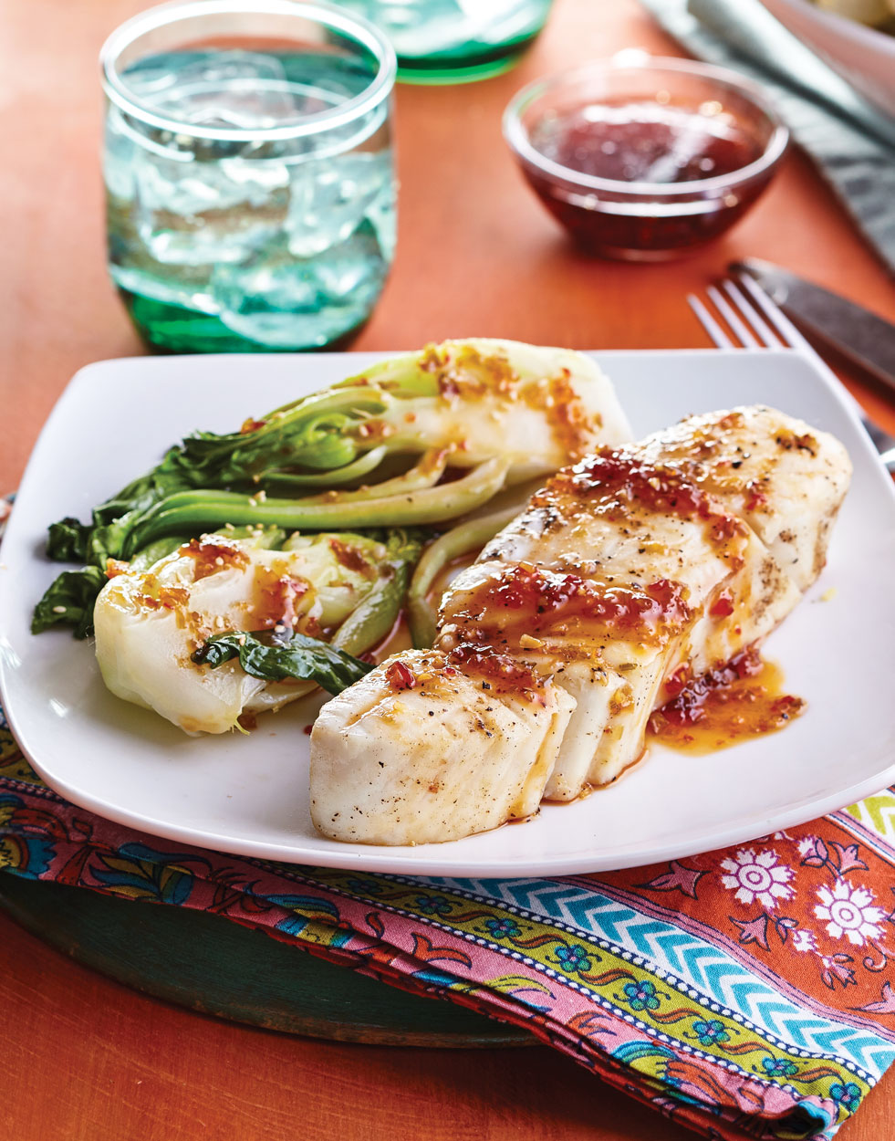 Red Pepper Jelly-Glazed Halibut Recipe