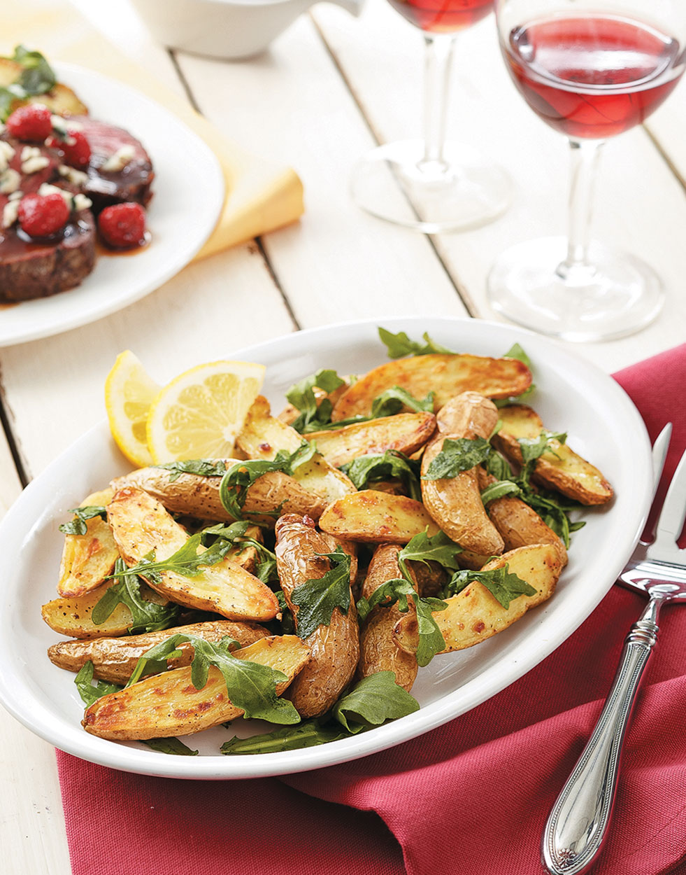 Roasted Fingerling Potatoes with arugula Recipe