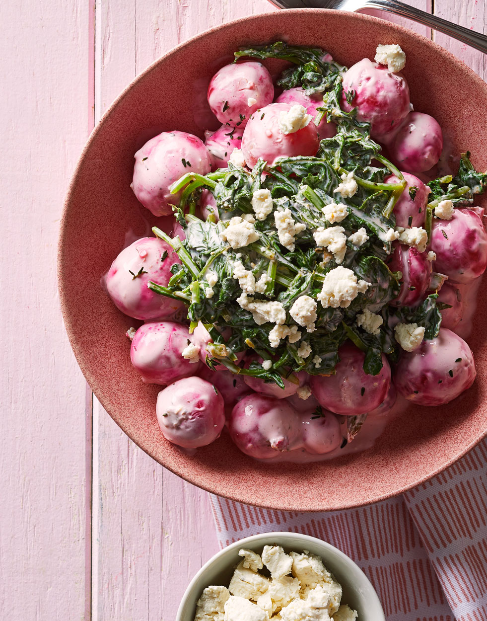 Roasted Radishes & Tops with yogurt dressing Recipe