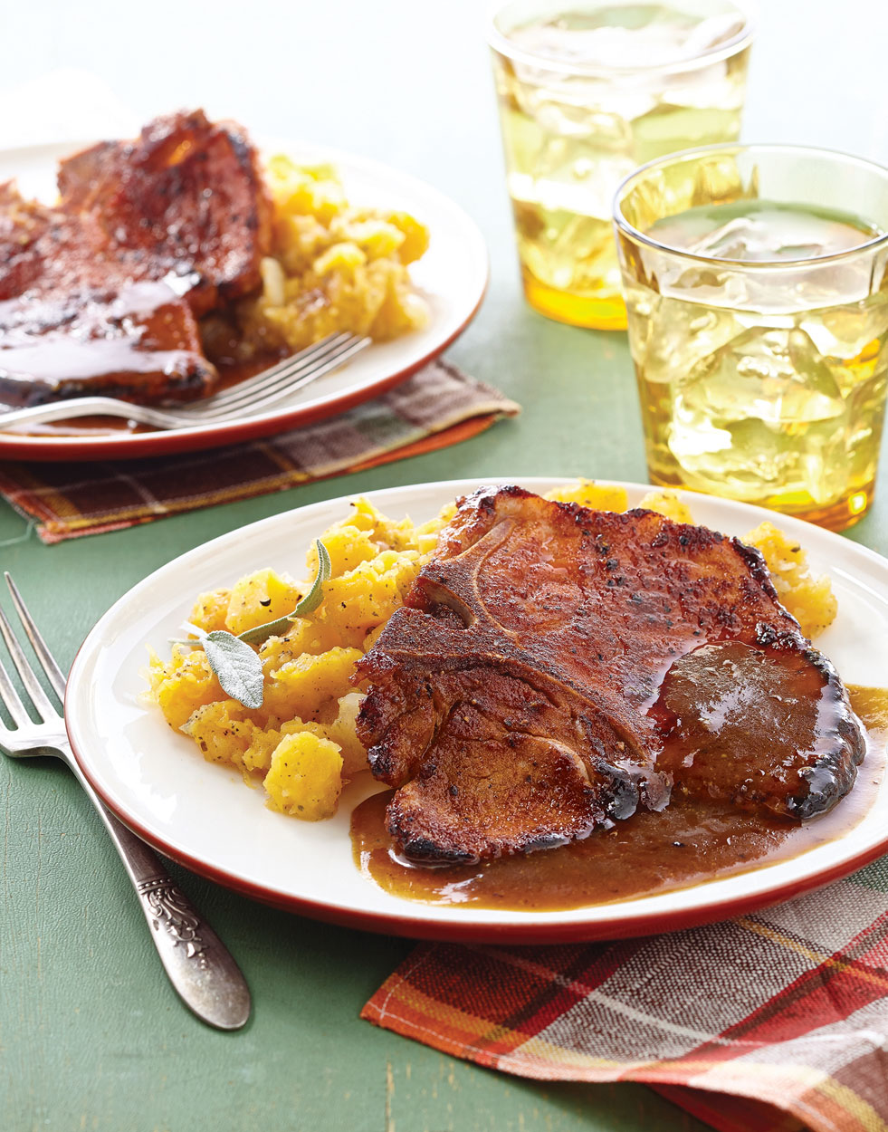 Sautéed Pork Chops with Bourbon Glaze Recipe