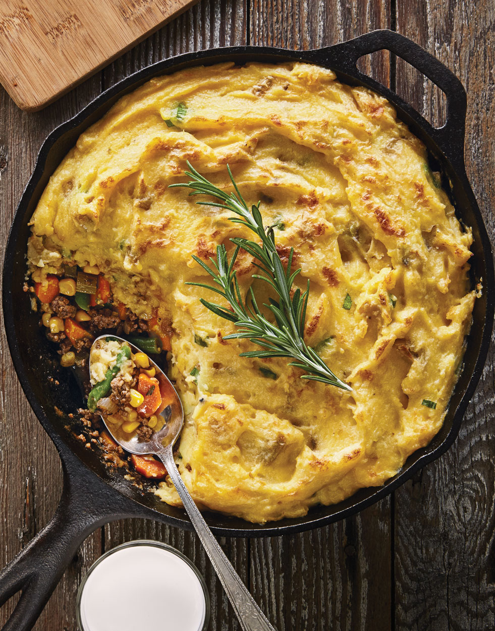 Skillet Shepherd's Pie with Cheddar Mashed Potatoes Recipe