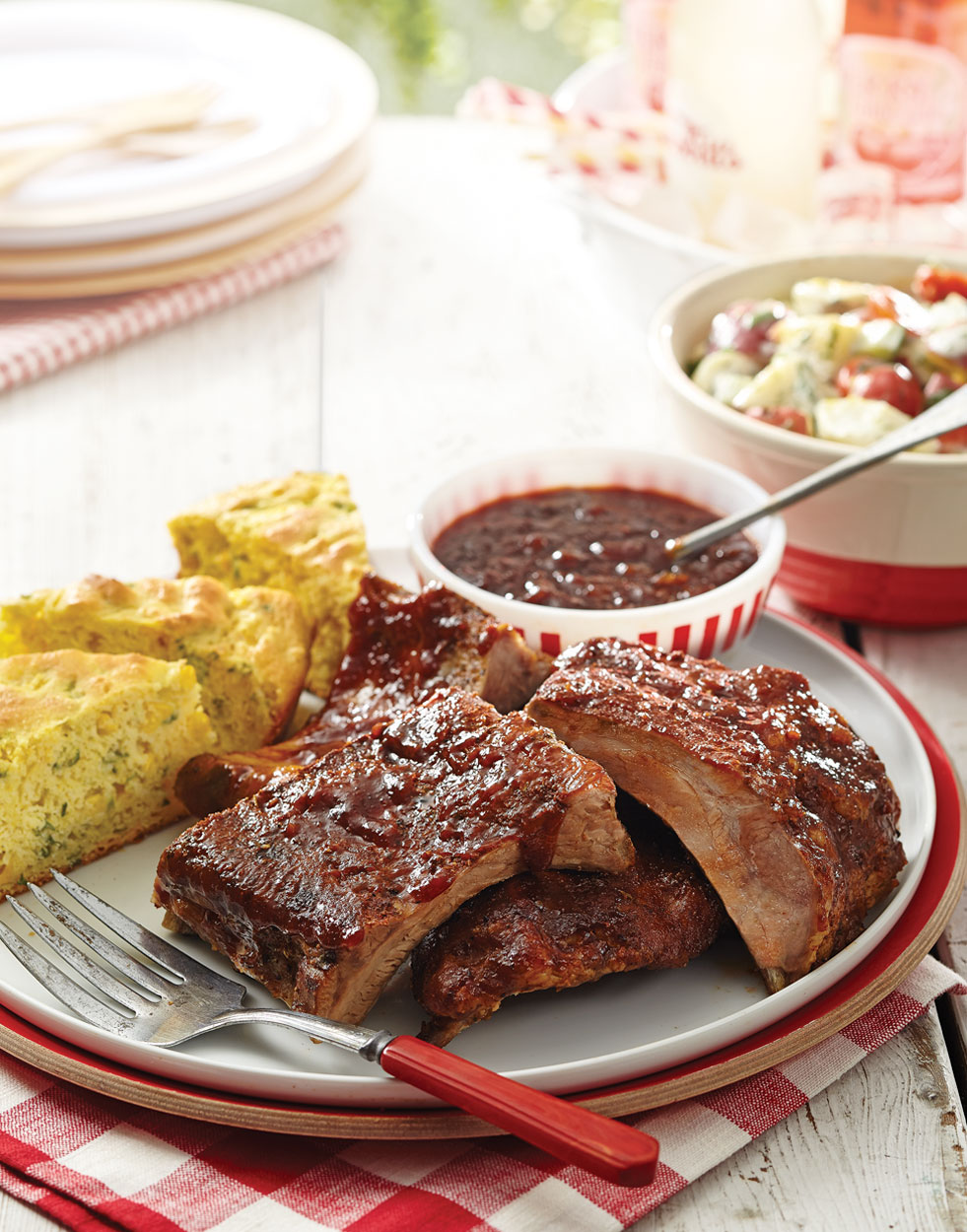 Slow-Cooked Baby Back Ribs with root beer-chipotle barbecue sauce Recipe