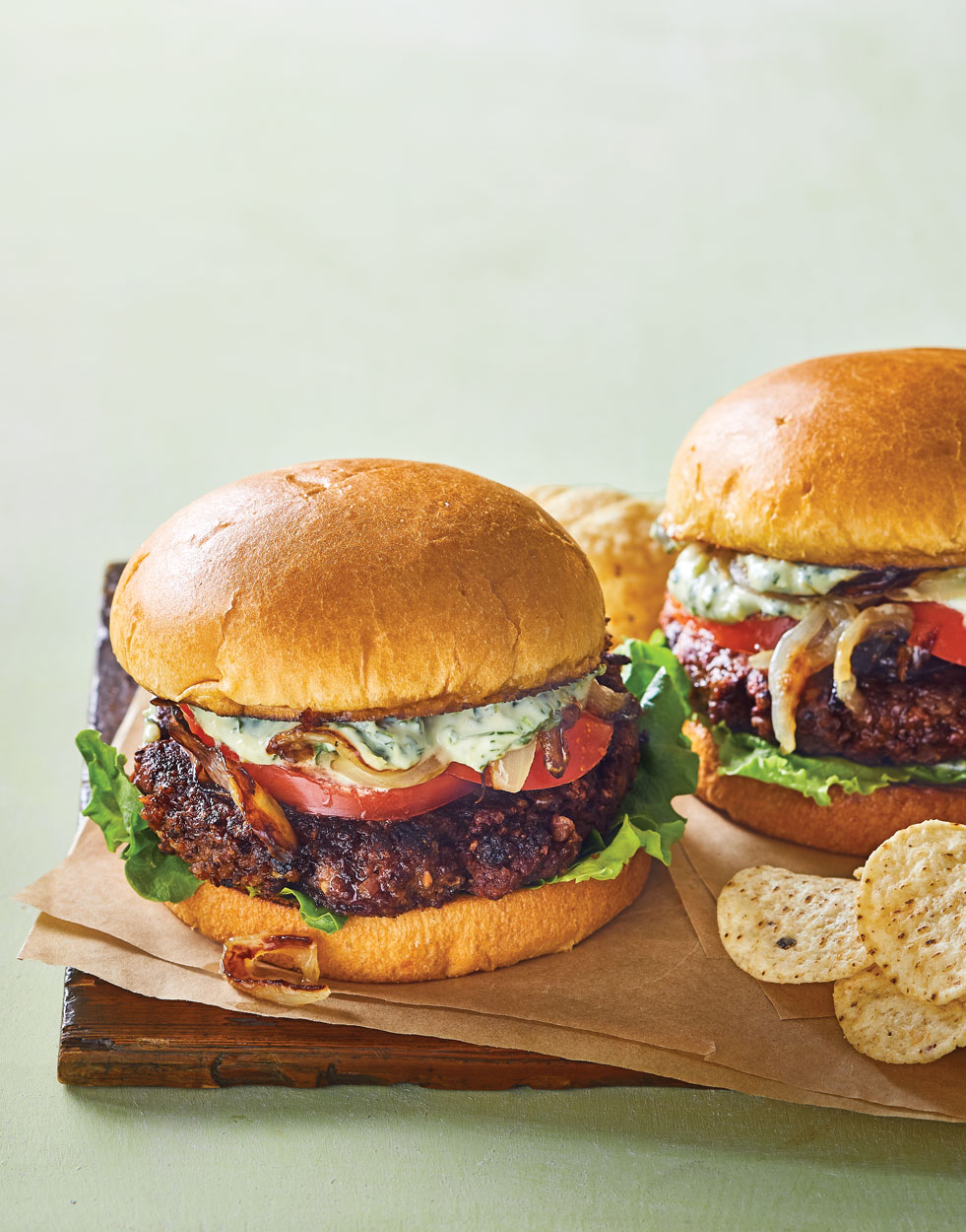 Smoky Beet & Black Bean Burgers with cilantro-lime vegan mayo Recipe