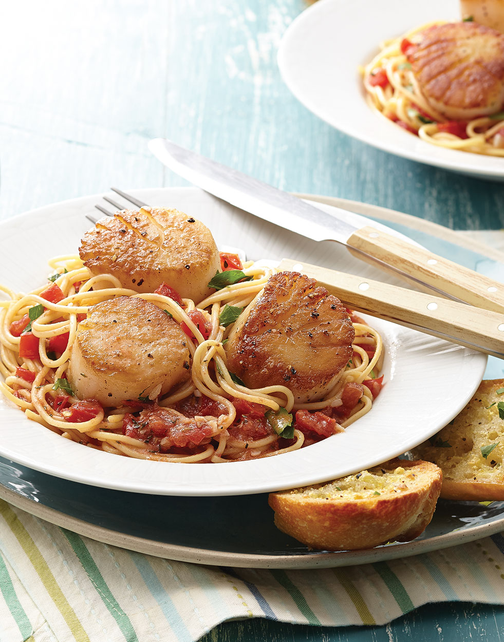 Scallop Pomodoro with Spaghetti Recipe
