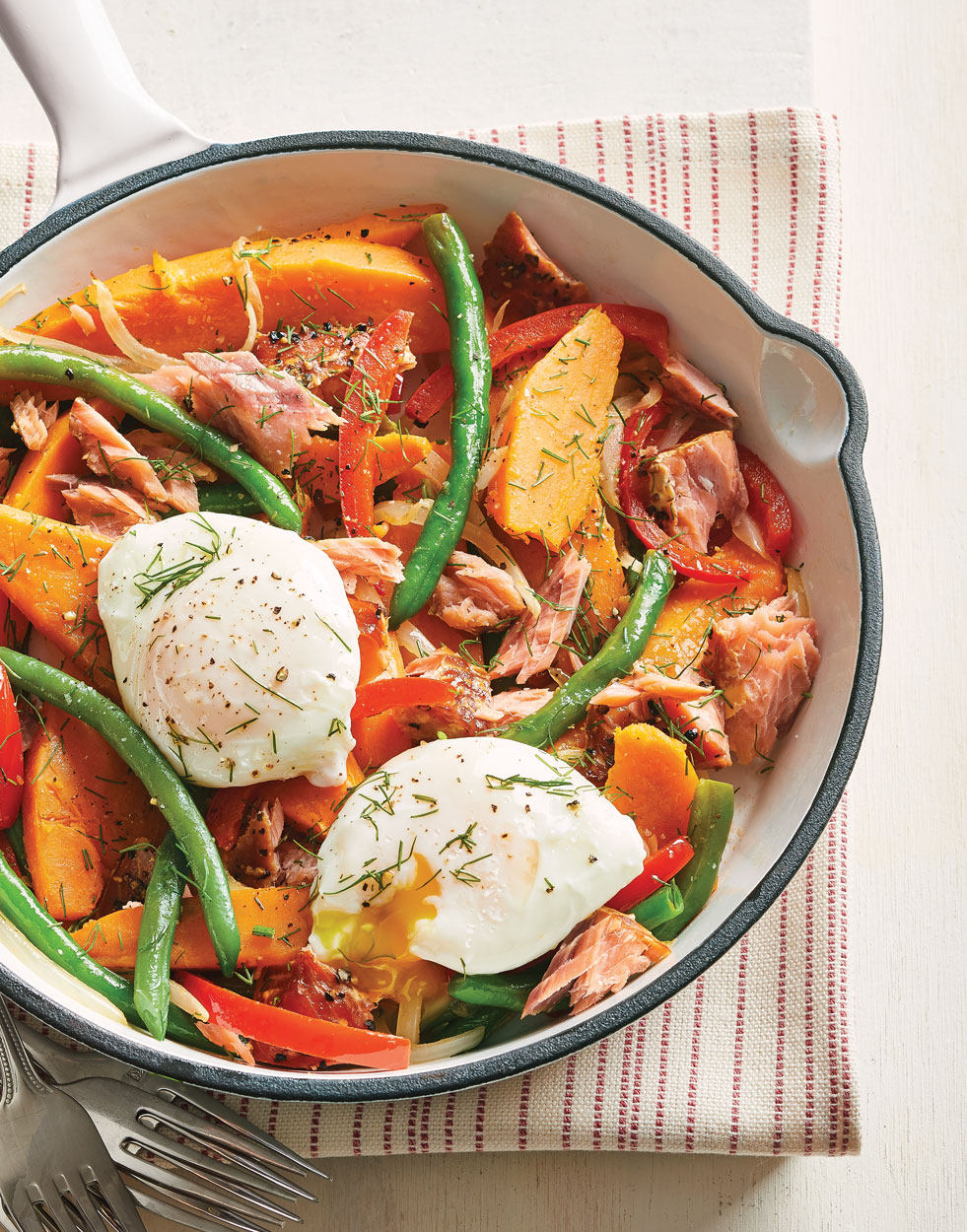 Sweet Potato Hash with smoked salmon Recipe