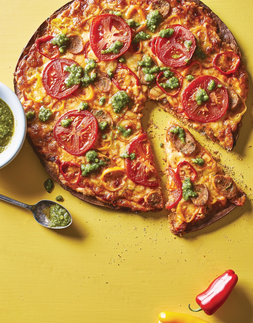 Three-Cheese Pizza with Italian-Style Chicken Sausage Recipe