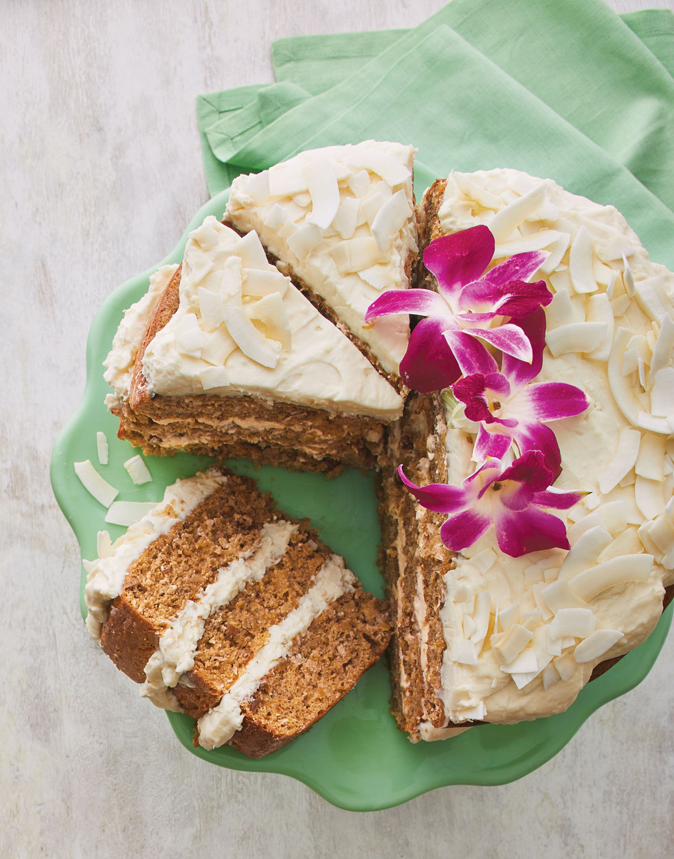 Tropical Hummingbird Cake with Whipped Cream Cheese & Rum Frosting Recipe