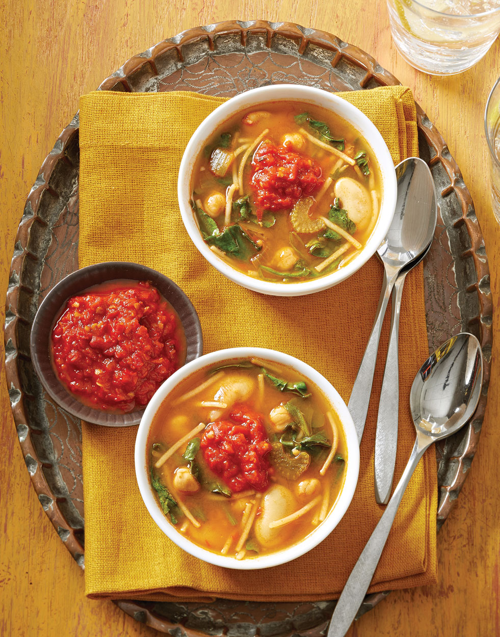 Tunisian Vegetable Soup with Harissa Recipe
