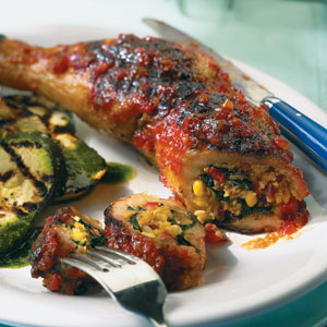 Dixie-Stuffed Chicken Legs Recipe