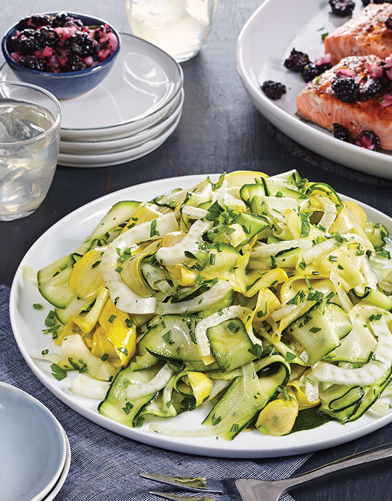 Squash Ribbon Salad with fennel & chives Recipe