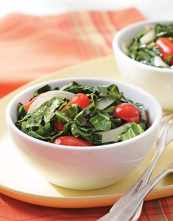 Sautéed Greens & Tomatoes Recipe