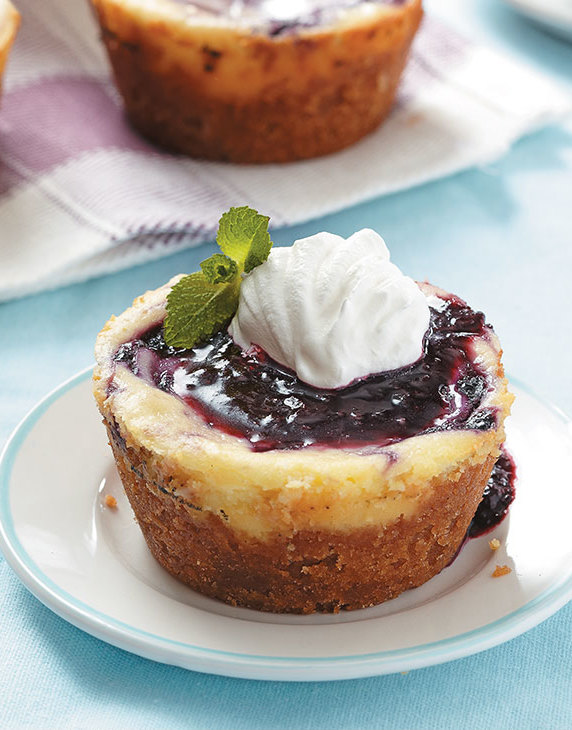 Blueberry Swirl Cheesecakes Recipe