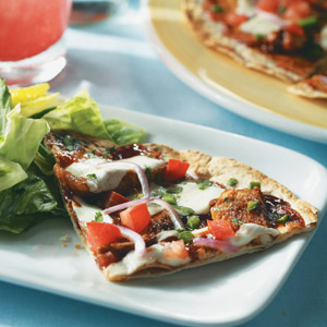 Barbecue Chicken Tortilla Pizza Recipe