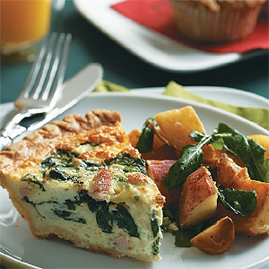 Ham & Spinach Quiche Recipe