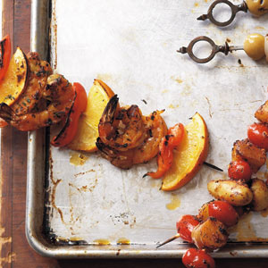 Orange-Saffron Shrimp Kebabs Recipe